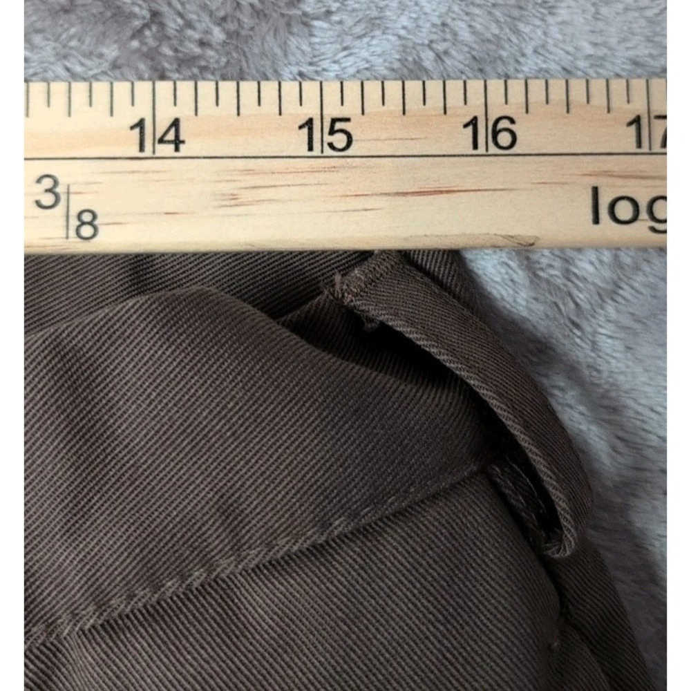 IZOD Pants Men's 34x32 Brown Flat Front Casual Dress Slacks - Picture 2 of 13